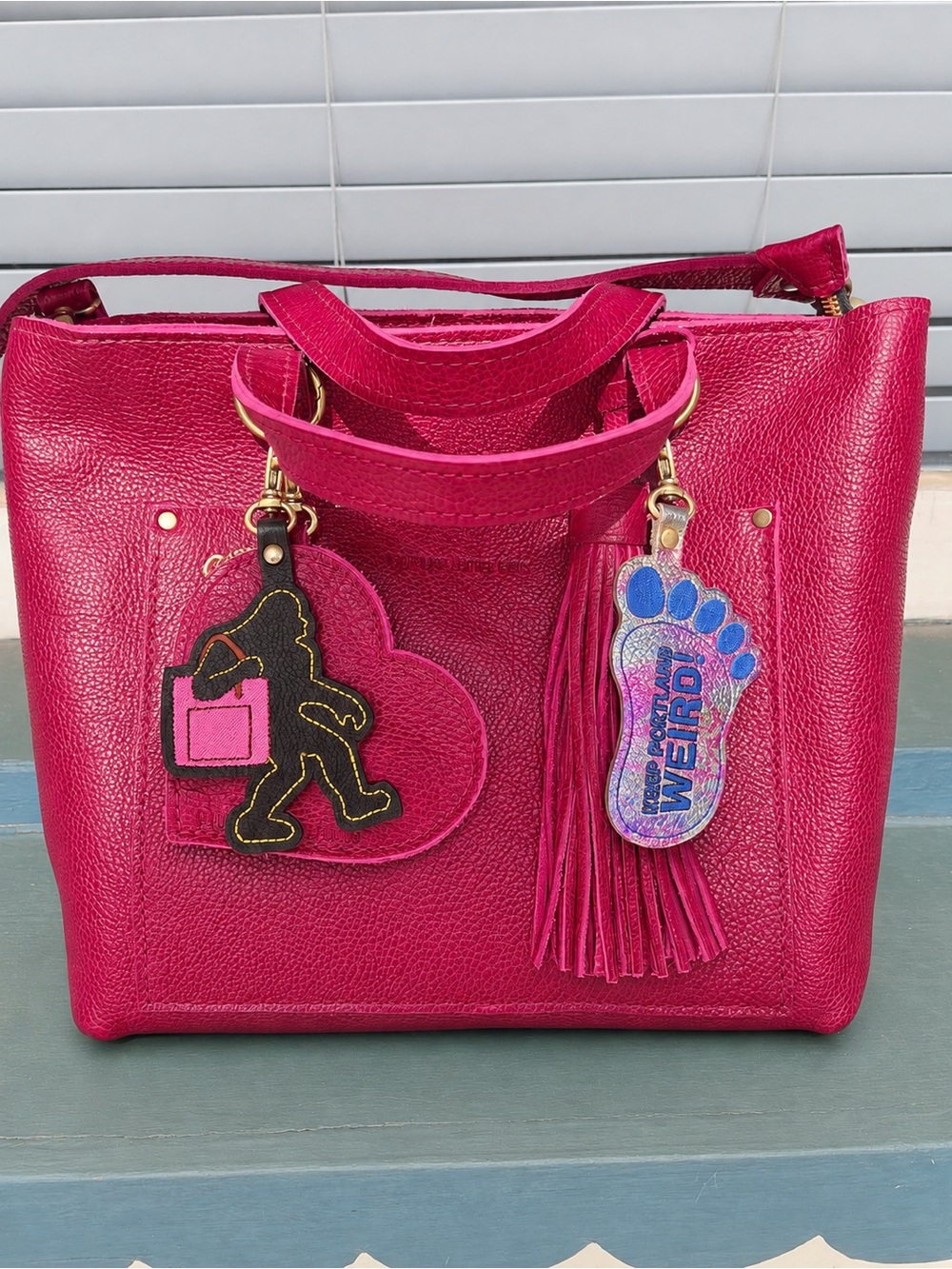 Portland Leather Orchid Medium Crossbody Tote